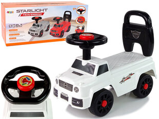 Lean Toys Starlight Traversing Potkuauto, valkoinen hinta ja tiedot | Vauvan lelut | hobbyhall.fi