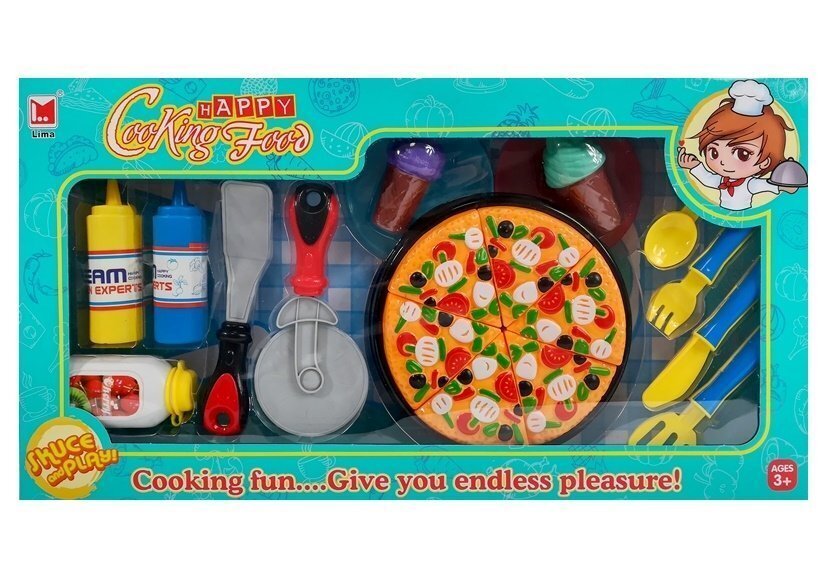 Pizza- ja jäätelösetti 20 kpl, Little Chef hinta ja tiedot | Tyttöjen lelut | hobbyhall.fi