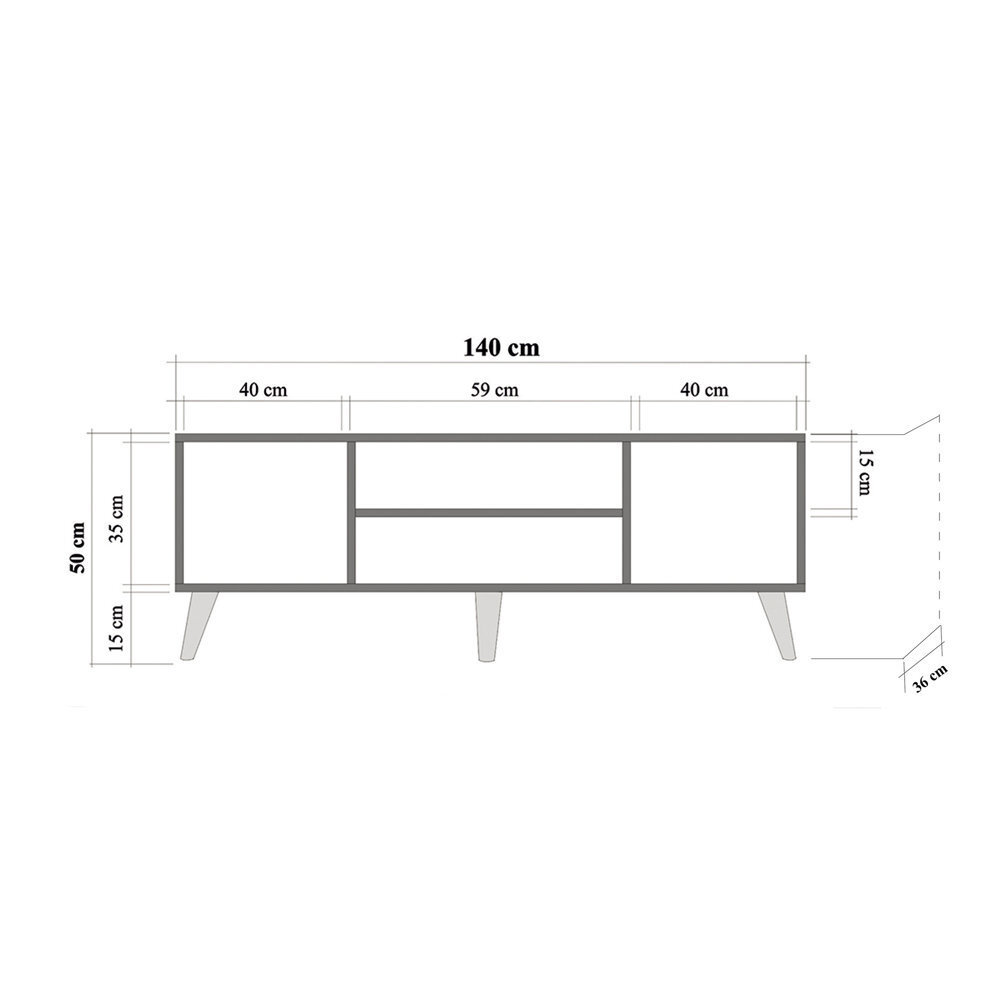 TV-taso Selsey Smartser 140 cm, sininen hinta ja tiedot | TV-tasot | hobbyhall.fi