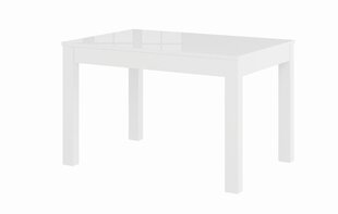 Kokoontaitettava pöytä Szynaka Meble Aster, kiiltävän valkoinen hinta ja tiedot | Ruokapöydät | hobbyhall.fi