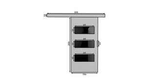 Liukuovi alkoviin ADRK Furniture Ares 106, ruskea hinta ja tiedot | Kaapit | hobbyhall.fi