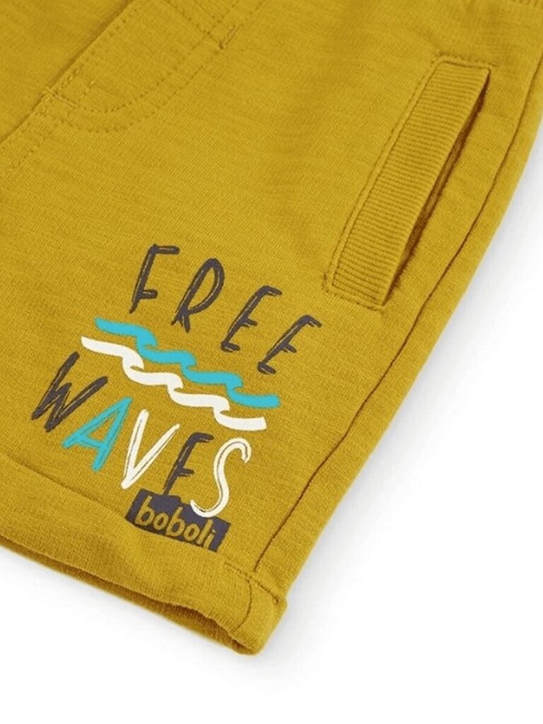 Boboli Free Waves, pyöräilyshortsit, musta-keltainen, 520237023 hinta ja tiedot | Poikien shortsit | hobbyhall.fi