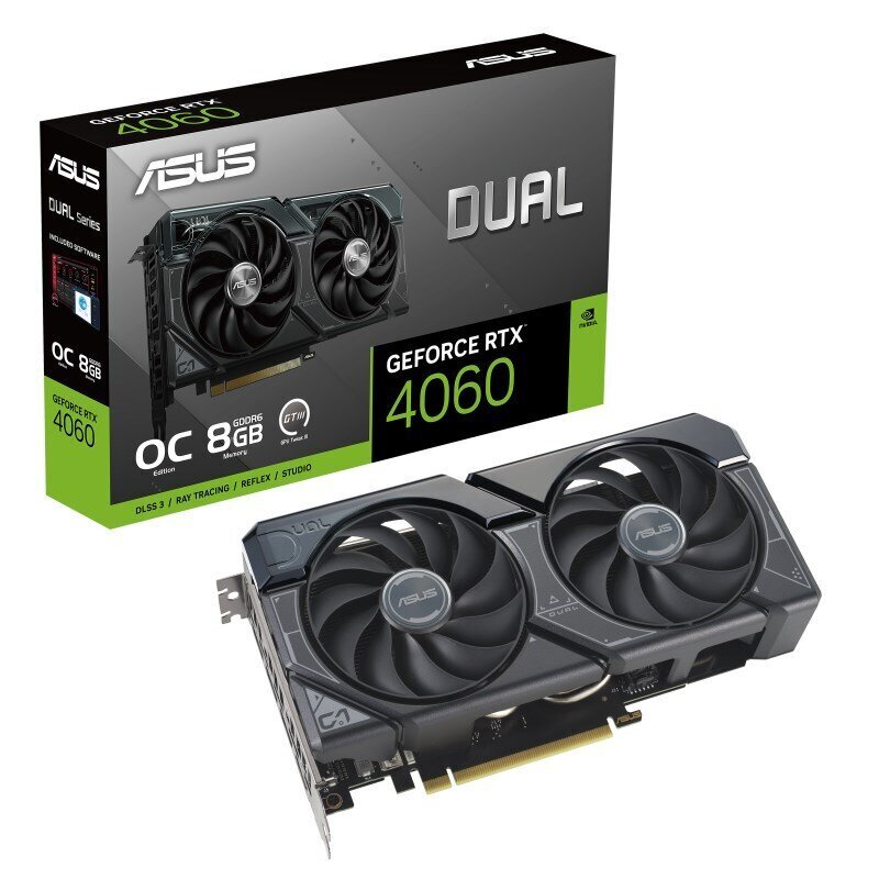 Asus Dual GeForce RTX 4060 OC Edition hinta ja tiedot | Näytönohjaimet | hobbyhall.fi