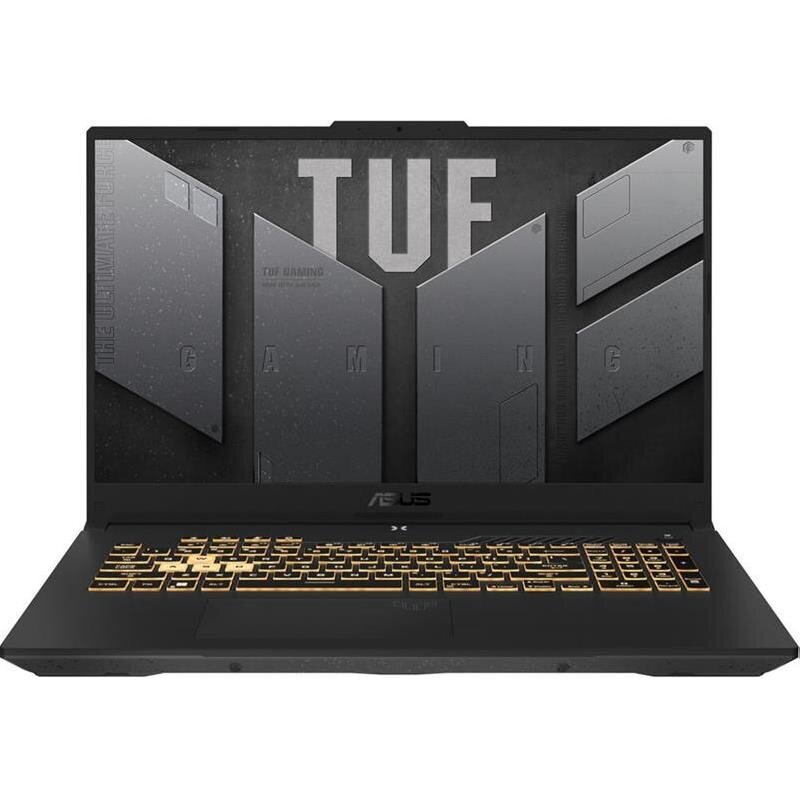 ASUS TUF Gaming F17 (2023), 17.3'', FHD, 144 Hz, i7, 16 GB, 512 GB, RTX 4050, ENG, mecha gray - Notebook hinta ja tiedot | Kannettavat tietokoneet | hobbyhall.fi