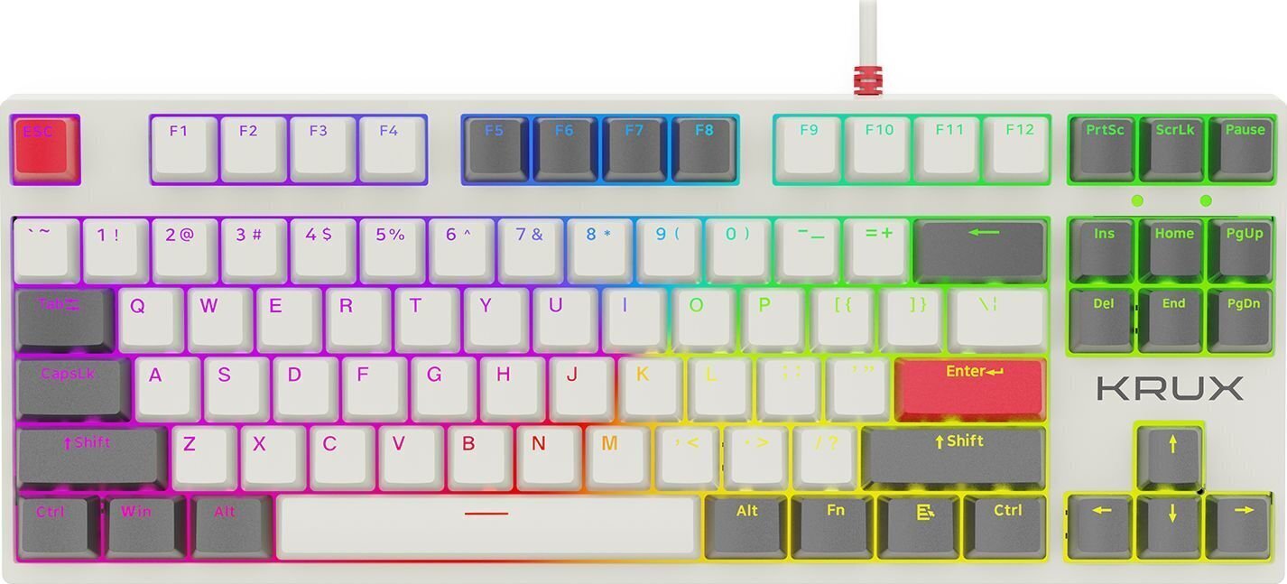 Krux Atax PRO Creator Retro RGB Outemu Black hinta ja tiedot | Näppäimistöt | hobbyhall.fi