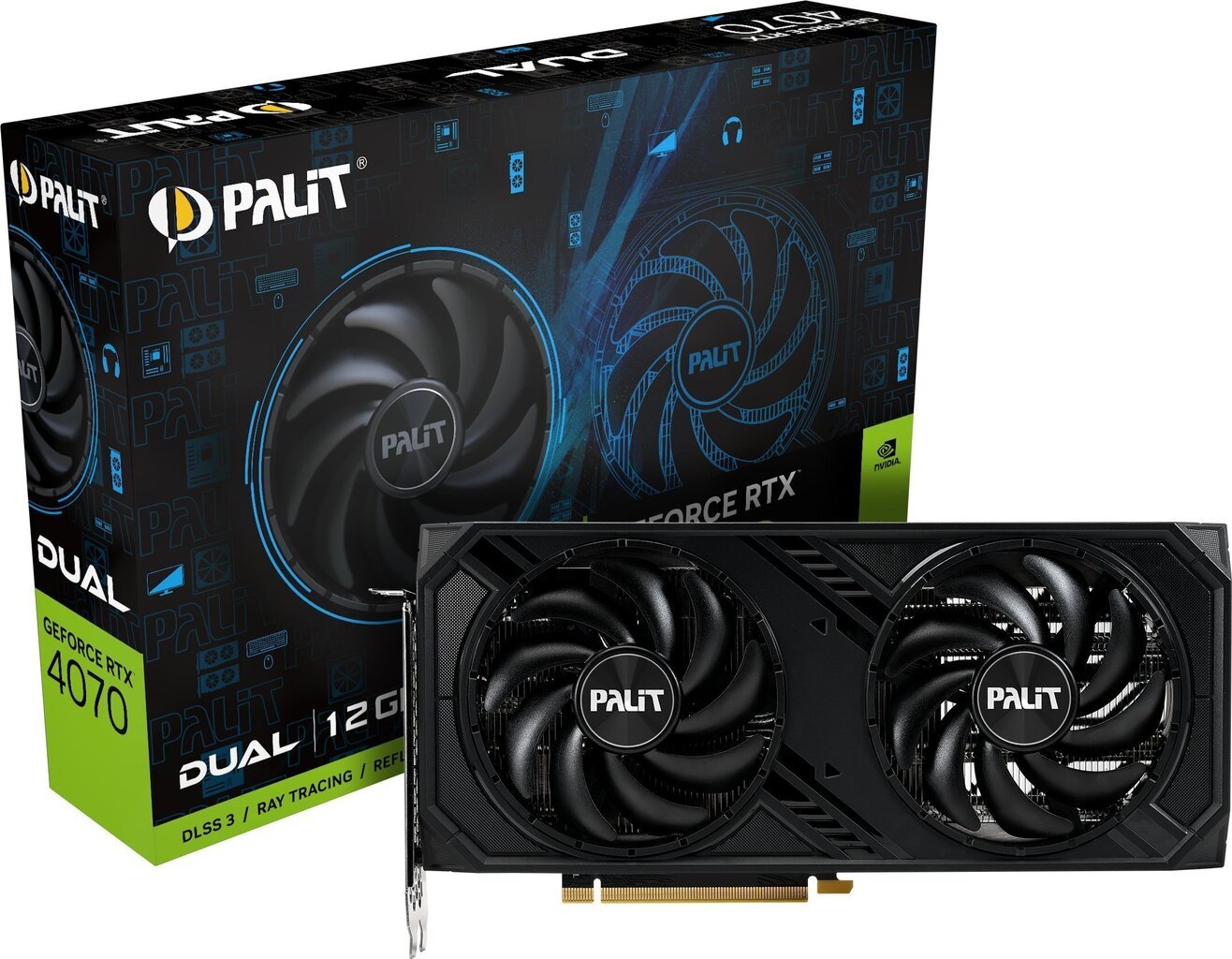 Palit GeForce RTX 4070 Dual (NED4070019K9-1047D) hinta ja tiedot | Näytönohjaimet | hobbyhall.fi