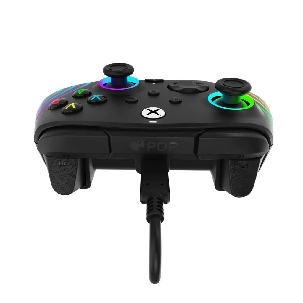 PDP, Xbox Series X|S & PC, Black Afterglow Wave Wired Controller - Gamepad hinta ja tiedot | Ohjaimet ja lisätarvikkeet | hobbyhall.fi