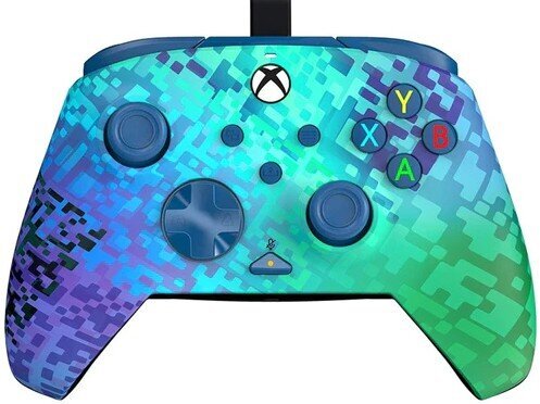 PDP, Xbox Series X|S & PC, Glitch Green REMATCH Advanced Wired Controller - Gamepad hinta ja tiedot | Ohjaimet ja lisätarvikkeet | hobbyhall.fi