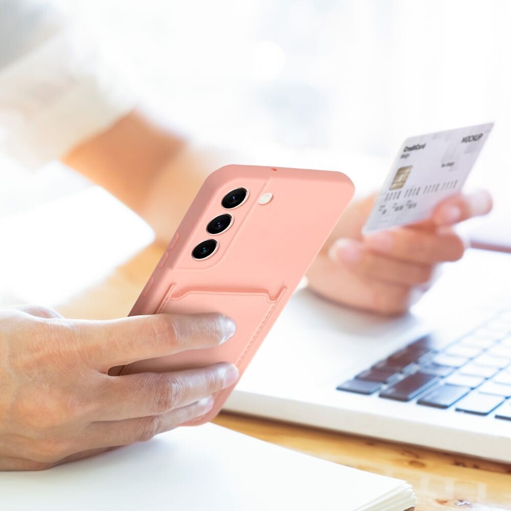 Samsung Galaxy S22+ (6,6″) Forcell CARD suojakuori – Vaaleanpunainen hinta ja tiedot | Puhelimen kuoret ja kotelot | hobbyhall.fi
