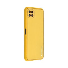 Forcell LEATHER Samsung Galaxy A22 5G (6,6″) Suojakuori – Keltainen hinta ja tiedot | Puhelimen kuoret ja kotelot | hobbyhall.fi