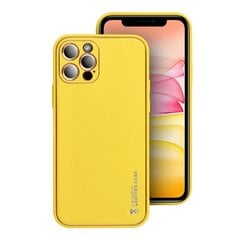 Forcell LEATHER Samsung Galaxy A22 5G (6,6″) Suojakuori – Keltainen hinta ja tiedot | Puhelimen kuoret ja kotelot | hobbyhall.fi