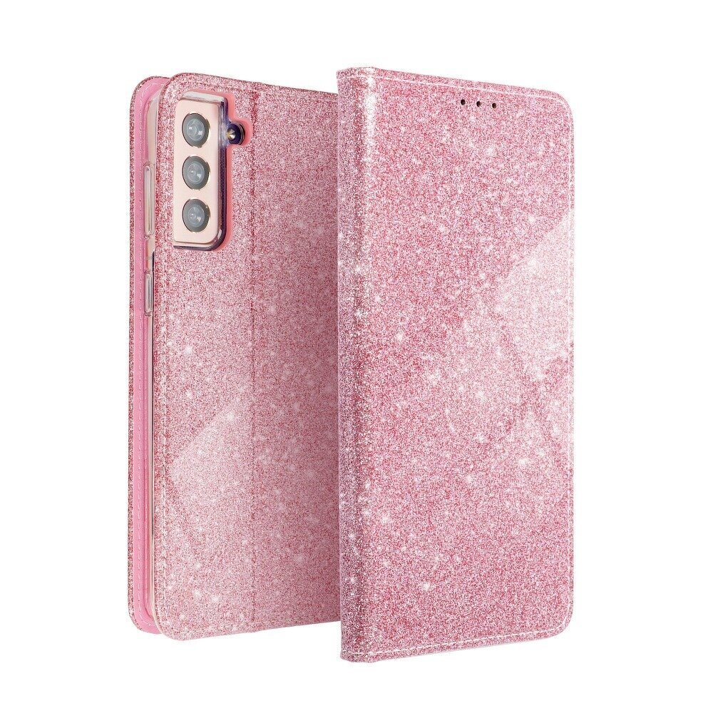 Samsung Galaxy S21+ (6,7″) SPARKLE lompakkokotelo – Pinkki hinta ja tiedot | Puhelimen kuoret ja kotelot | hobbyhall.fi