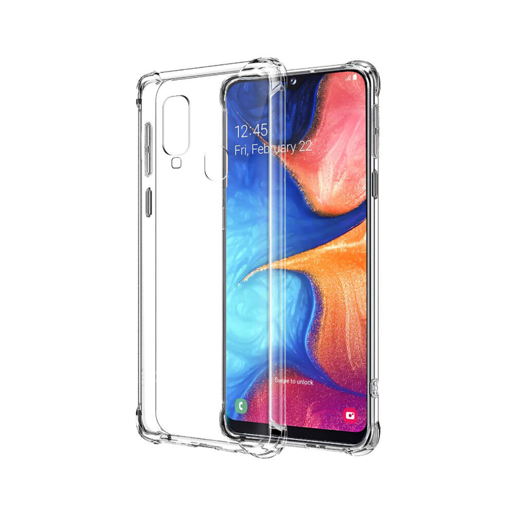Samsung Galaxy A40 (5,9″) läpinäkyvä shockproof suojakuori hinta ja tiedot | Puhelimen kuoret ja kotelot | hobbyhall.fi