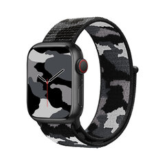 Sport Loop – Musta Camo 38/40/41 mm hinta ja tiedot | Älykellojen ja aktiivisuusrannekkeiden lisätarvikkeet | hobbyhall.fi