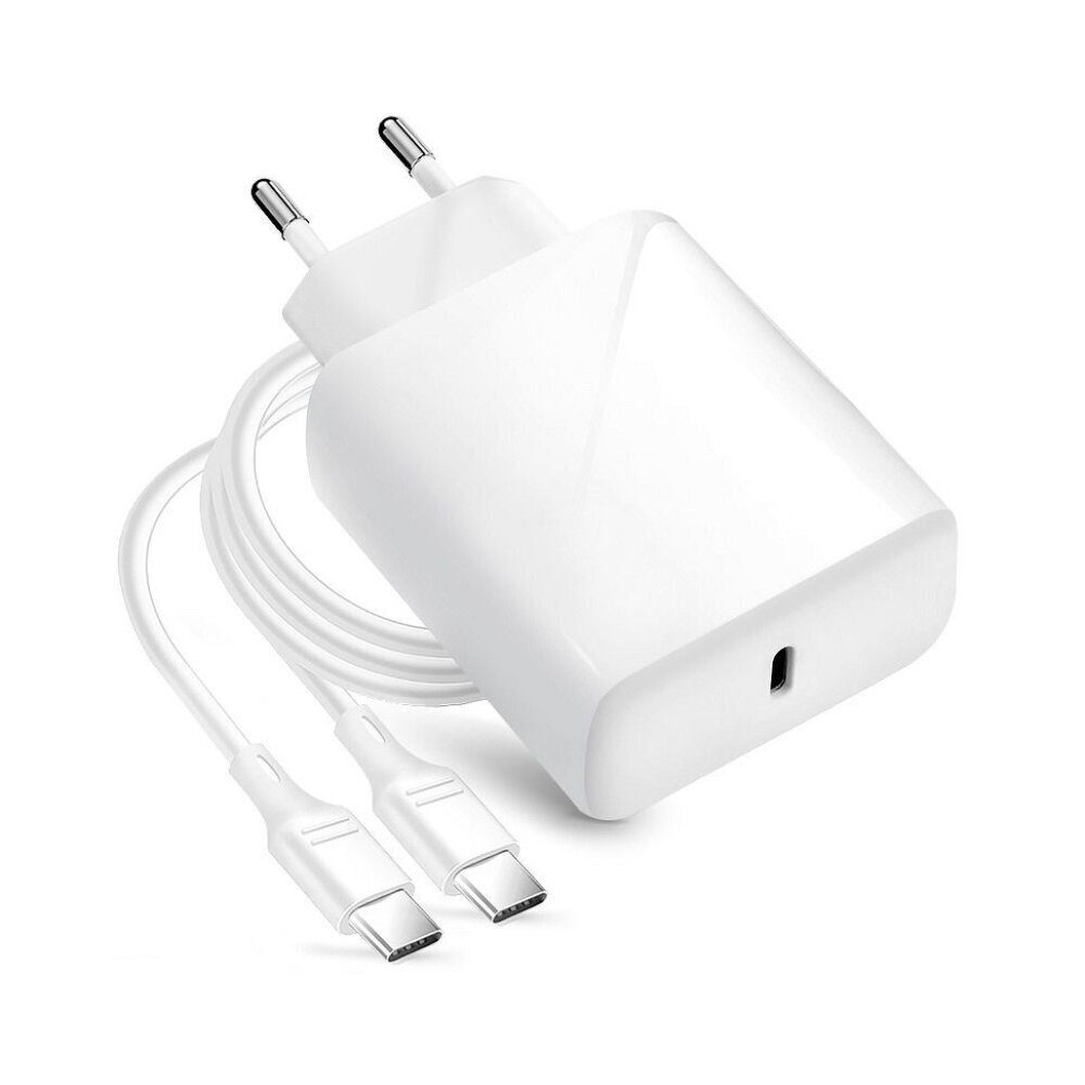 Seinälaturi Forcell 25W USB-C + Type-C-kaapeli hinta ja tiedot | Puhelimen laturit | hobbyhall.fi