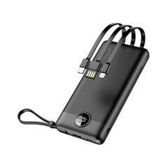 Akkupankin VEGER C10 (10 000 mAh) Micro USB+Type C+Lightning 8-pin kanssa – Musta hinta ja tiedot | Varavirtalähteet | hobbyhall.fi
