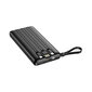 Akkupankin VEGER C10 (10 000 mAh) Micro USB+Type C+Lightning 8-pin kanssa – Musta hinta ja tiedot | Varavirtalähteet | hobbyhall.fi