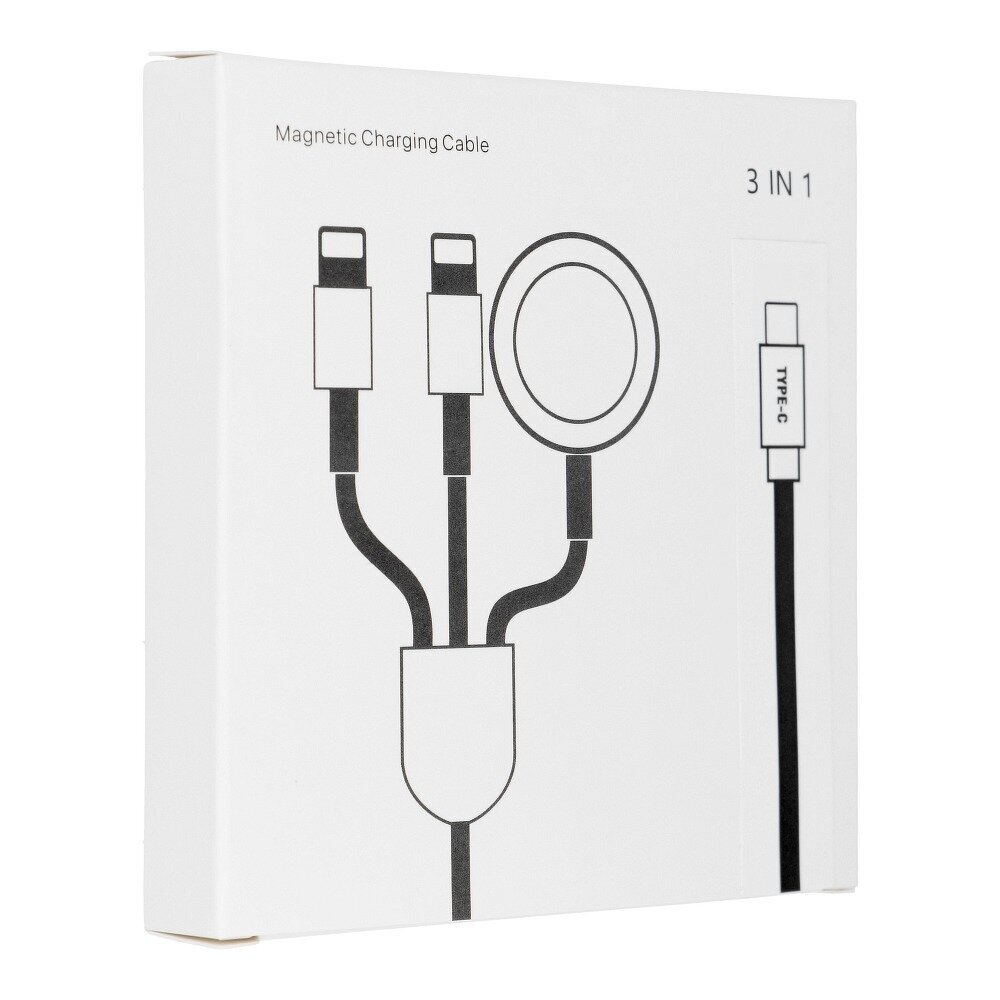 Apple Watch 3 in 1 magneettinen laturi USB-C kaapeli (1m) hinta ja tiedot | Älykellojen ja aktiivisuusrannekkeiden lisätarvikkeet | hobbyhall.fi