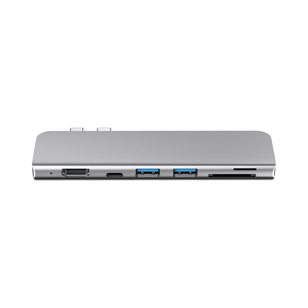 HUB Slim USB-C MultiPort hubi 7 in 1 (tähtiharmaa) hinta ja tiedot | Adapterit | hobbyhall.fi