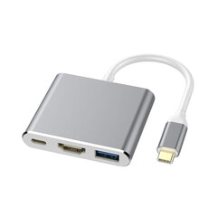 3in1 USB-C Digital AV Multiport adapteri – Harmaa hinta ja tiedot | Beep Tietokoneet ja pelaaminen | hobbyhall.fi