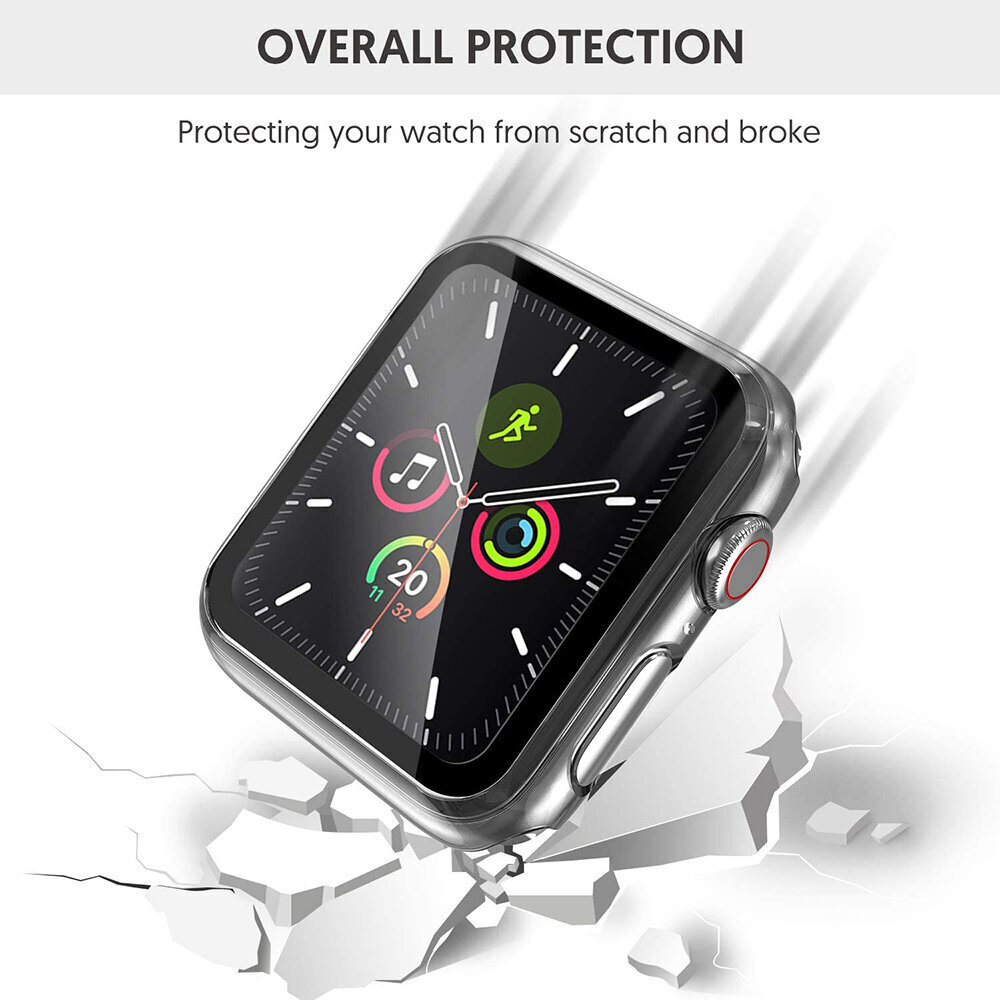 Apple Watch TPU Suojakuori – Läpinäkyvä 44mm hinta ja tiedot | Älykellojen ja aktiivisuusrannekkeiden lisätarvikkeet | hobbyhall.fi