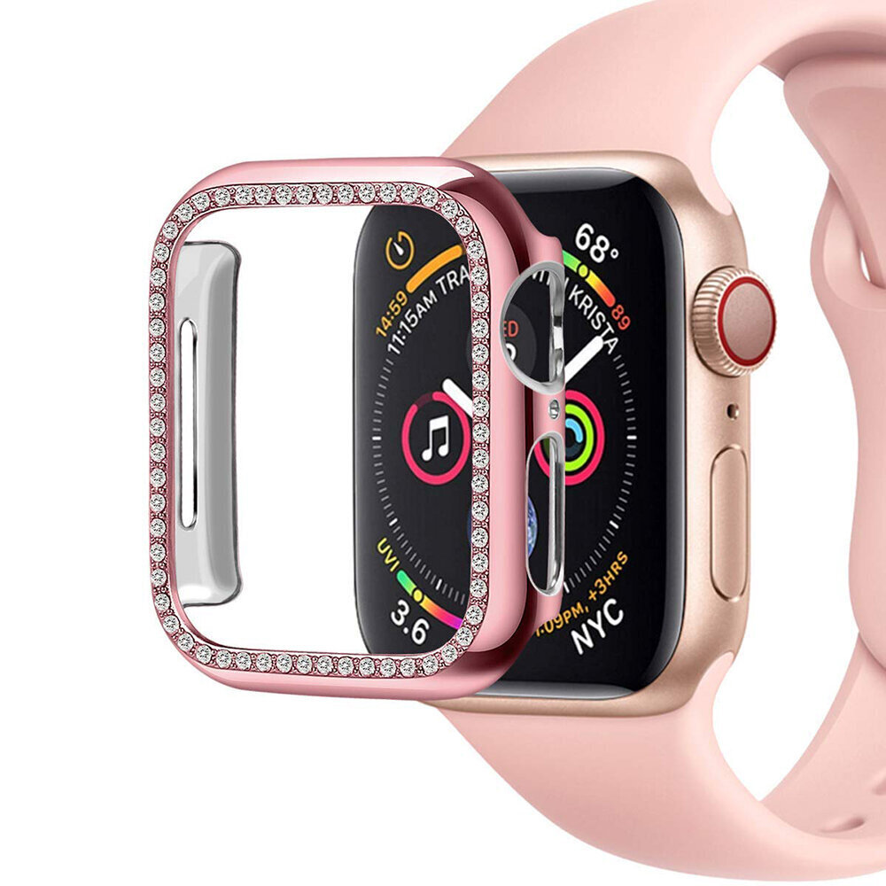 Diamond Apple Watch Suojakuori – Vaaleanpunainen kulta 40mm hinta ja tiedot | Älykellojen ja aktiivisuusrannekkeiden lisätarvikkeet | hobbyhall.fi