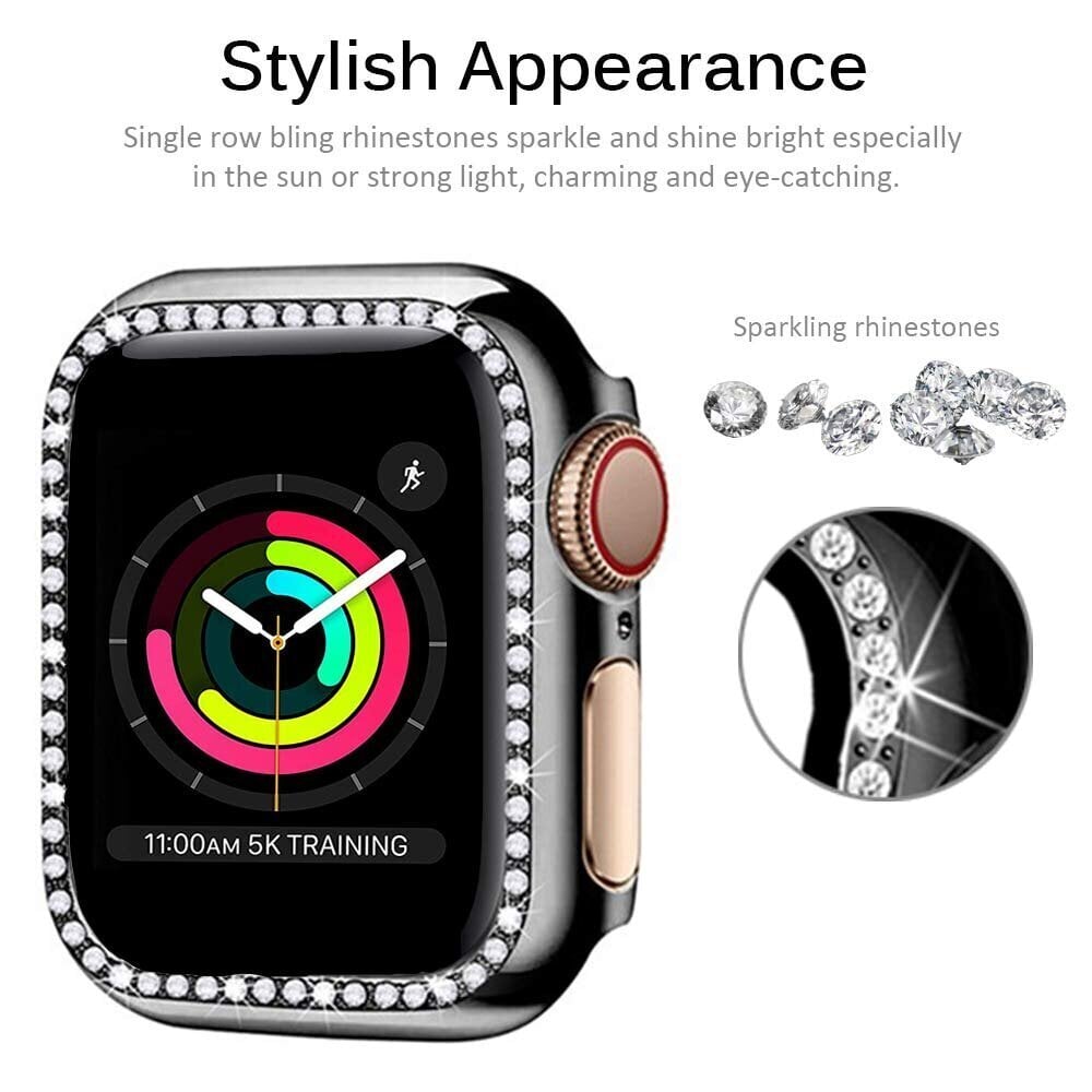 Crystal Apple Watch Suojakuori – Hopea 38mm hinta ja tiedot | Älykellojen ja aktiivisuusrannekkeiden lisätarvikkeet | hobbyhall.fi