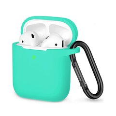 AirPods silikoninen kotelo koukulla – Mintunvihreä hinta ja tiedot | Kuulokkeet | hobbyhall.fi