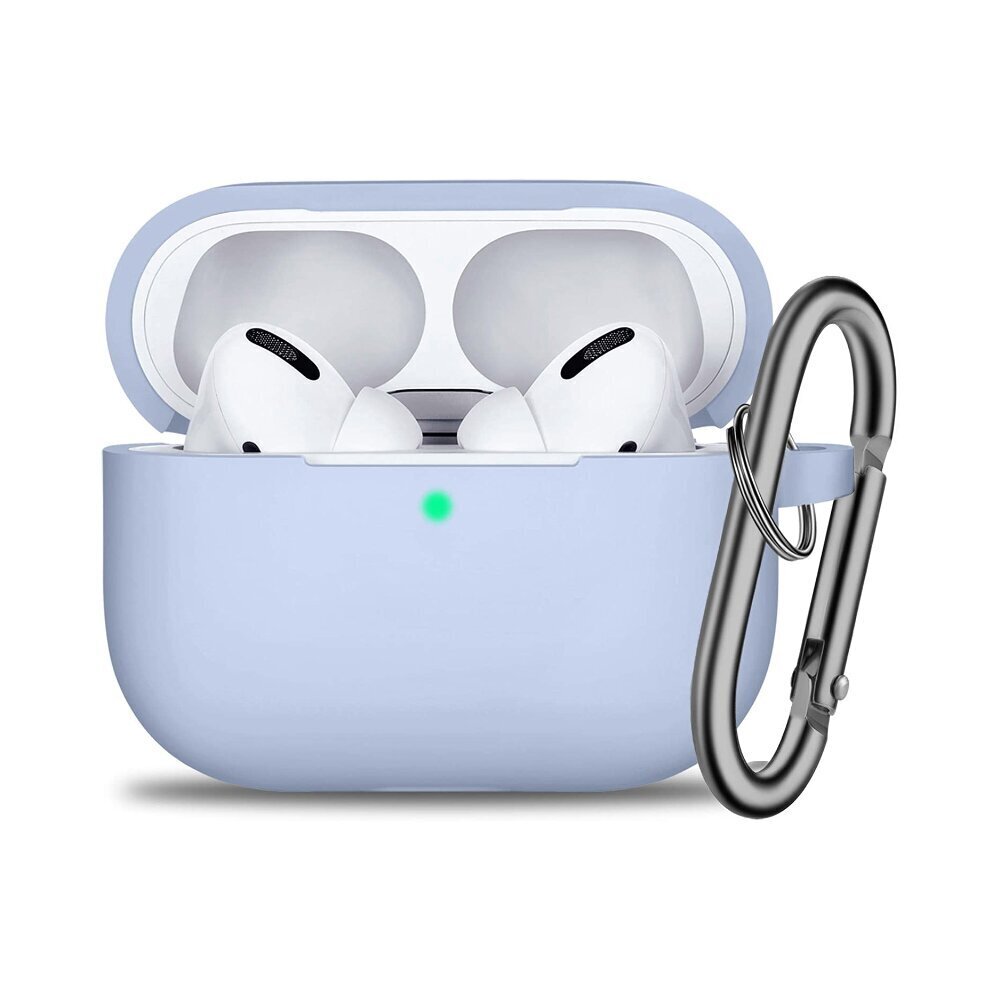 AirPods Pro silikoninen kotelo koukulla – VaaleanSininen hinta ja tiedot | Kuulokkeiden tarvikkeet | hobbyhall.fi