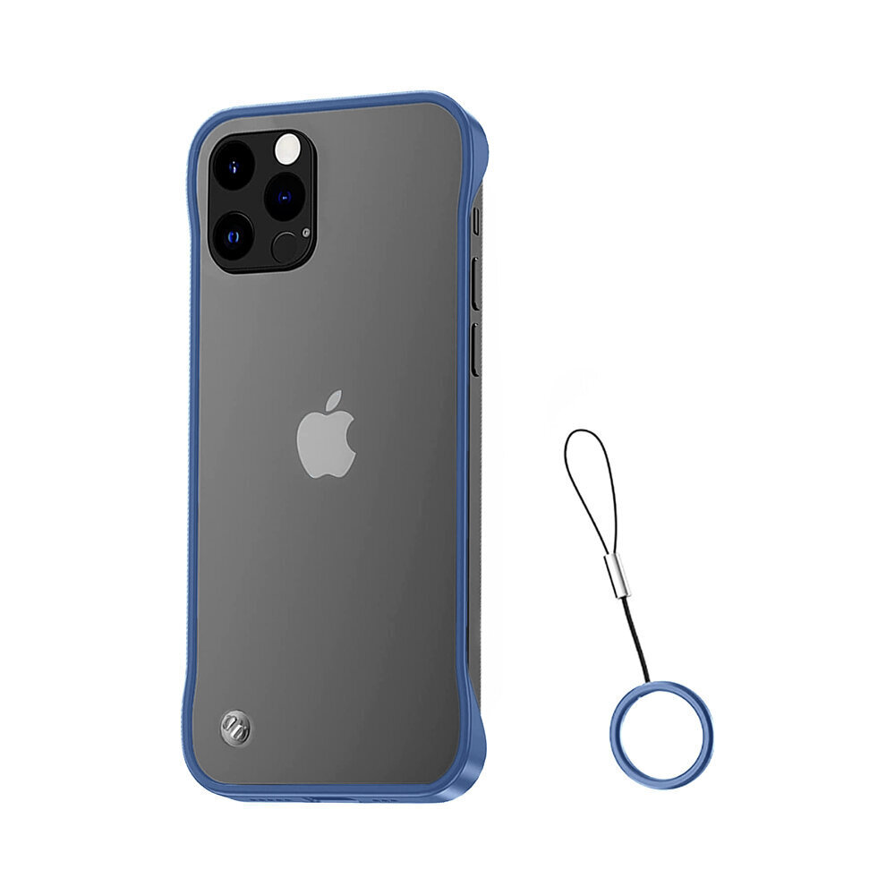 iPhone 12 Pro Max (6,7″) kehyksetön läpinäkyvä kotelo – Sininen hinta ja tiedot | Puhelimen kuoret ja kotelot | hobbyhall.fi