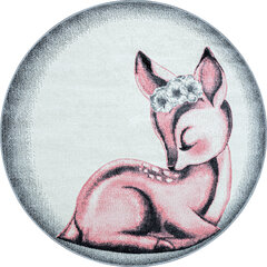 Pyöreä matto lastenhuoneeseen Ayyildiz Bambi Pink 0850, 160x160 cm hinta ja tiedot | Isot matot | hobbyhall.fi