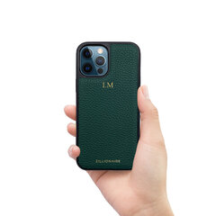 ZILLIONAIRE iPhone 12 Pro Max (6,7″) Pebbled nahkainen suojakuori – Vihreä hinta ja tiedot | Puhelimen kuoret ja kotelot | hobbyhall.fi