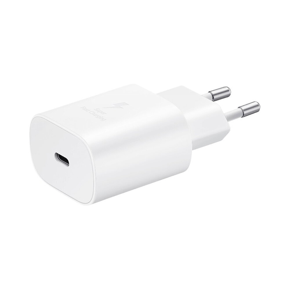 Samsung 25W USB-C Fast Charging seinälaturi (valkoinen) hinta ja tiedot | Puhelimen laturit | hobbyhall.fi