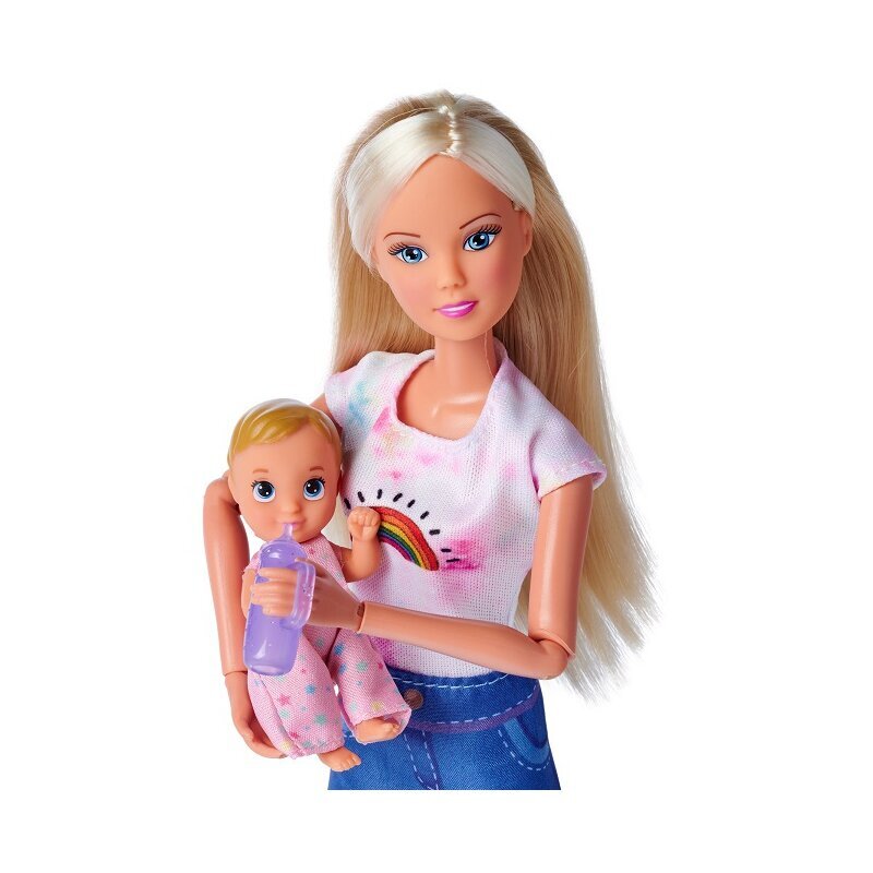 Steffi-nukke kehdon kanssa, SIMBA hinta ja tiedot | Tyttöjen lelut | hobbyhall.fi