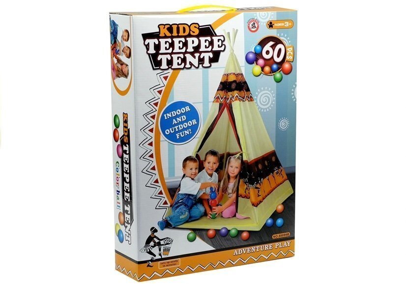 Tipi-teltta 60 pallolla hinta ja tiedot | Lasten leikkimökit ja -teltat | hobbyhall.fi