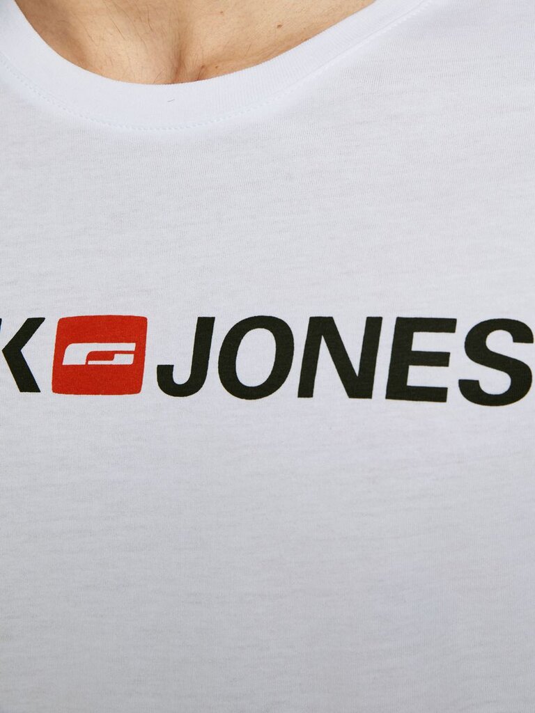 JACK & JONES Miesten T-paita 12137126*03, valkoinen hinta ja tiedot | Miesten T-paidat | hobbyhall.fi