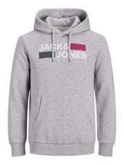 Jack & Jones miesten collegepaita 12152840*03, harmaa/punainen hinta ja tiedot | Miesten puserot ja hupparit | hobbyhall.fi