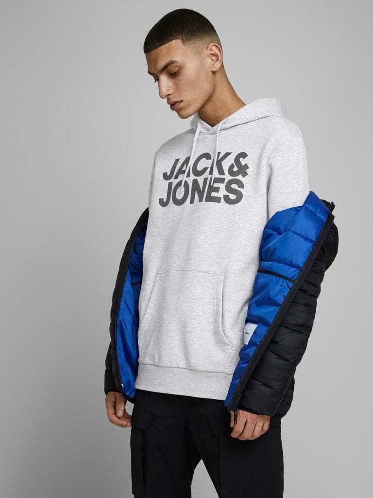 Jack & Jones miesten collegepaita 12152840*03, vaaleanharmaa hinta ja tiedot | Miesten puserot ja hupparit | hobbyhall.fi