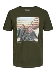 Jack & Jones miesten t-paita 12219822*03, oliivi hinta ja tiedot | Miesten T-paidat | hobbyhall.fi