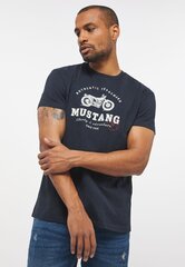 mustaang miesten t-paita 1012790*5323, tummansininen hinta ja tiedot | Miesten T-paidat | hobbyhall.fi