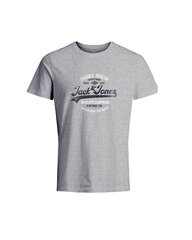 JACK & JONES miesten t-paita 12238935*01, vaaleanharmaa hinta ja tiedot | Miesten T-paidat | hobbyhall.fi