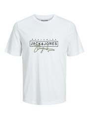 Jack & Jones miesten t-paita 12235487*04, valkoinen hinta ja tiedot | Miesten T-paidat | hobbyhall.fi