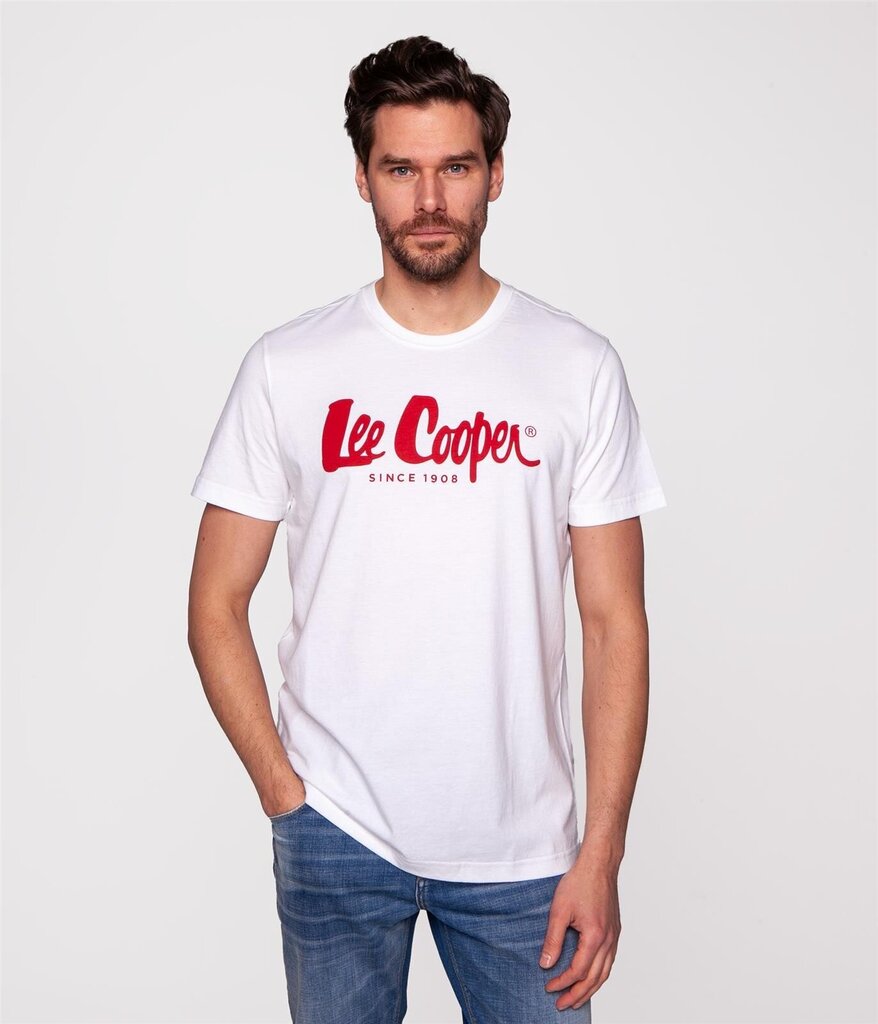 Lee Cooper miesten t-paita HERO7*03, valkoinen/punainen hinta ja tiedot | Miesten T-paidat | hobbyhall.fi