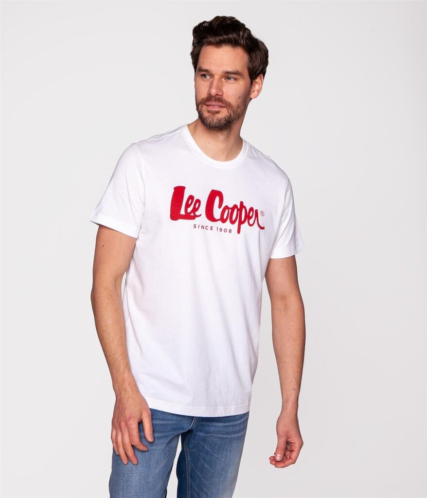 Lee Cooper miesten t-paita HERO7*03, valkoinen/punainen hinta ja tiedot | Miesten T-paidat | hobbyhall.fi