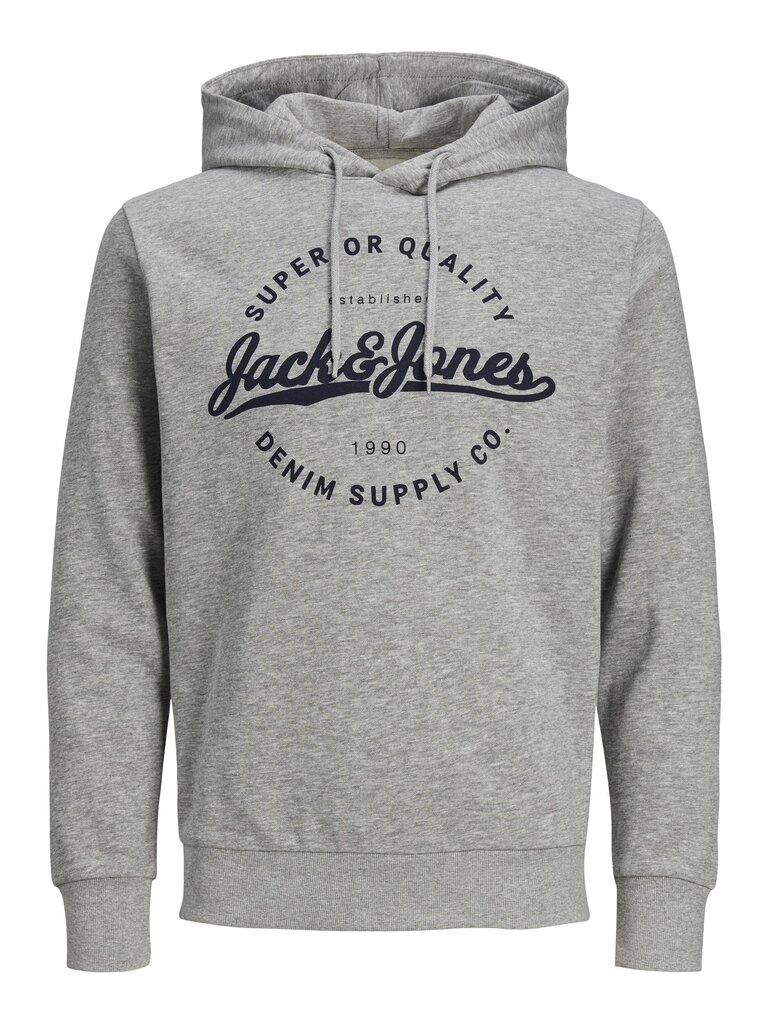 Jack & Jones miesten collegepaita 12236185*01, vaaleanharmaa hinta ja tiedot | Miesten puserot ja hupparit | hobbyhall.fi