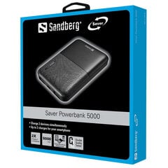 Sandberg Saver Powerbank, 5000 mAh hinta ja tiedot | Sandberg Puhelimet, älylaitteet ja kamerat | hobbyhall.fi