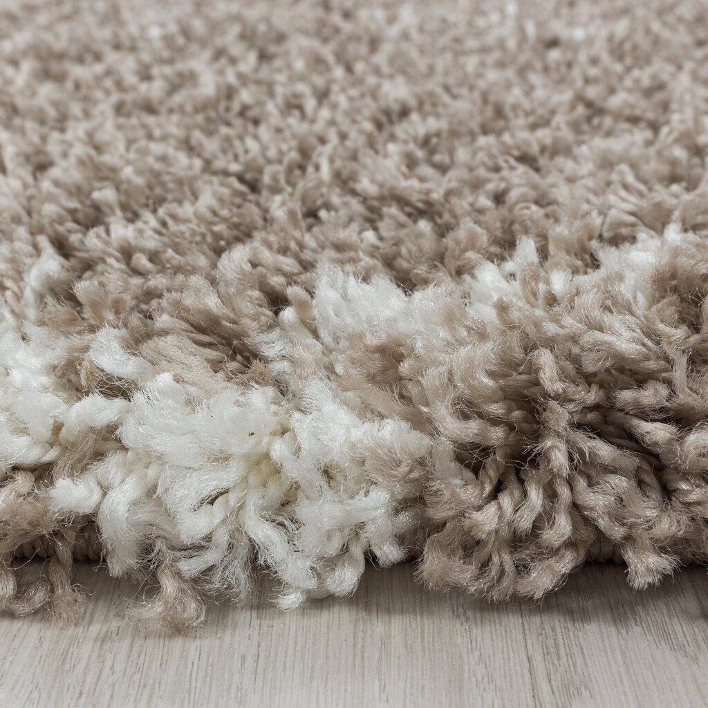 Matto Ayyildiz Shaggy Alvor Beige 3401, pyöreä, 80x80 cm hinta ja tiedot | Isot matot | hobbyhall.fi