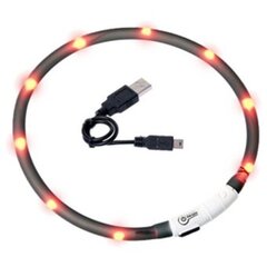 Visio Light LED -vilkkuvalopanta, 20 - 70 cm, musta hinta ja tiedot | Koiran valjaat ja kaulapannat | hobbyhall.fi