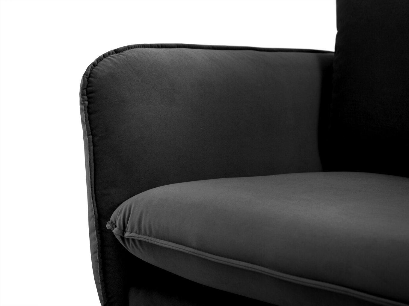 Sohva Cosmopolitan Design Florence 3S, musta hinta ja tiedot | Sohvat ja vuodesohvat | hobbyhall.fi