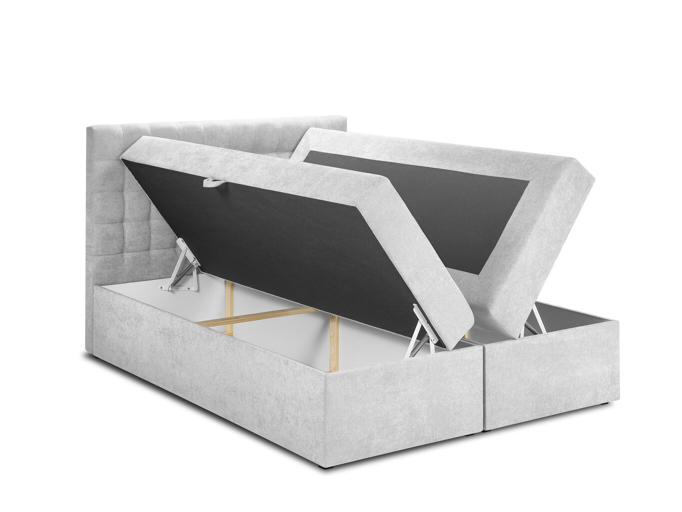 Mazzini Beds Jade -sänkypaketti, 160 x 200 cm, vaaleanharmaa hinta ja tiedot | Sängyt | hobbyhall.fi